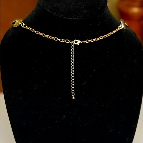 Vintage Unique Gold & Silver Tone Layered Disk Adjustable Necklace - Picture 2 of 3